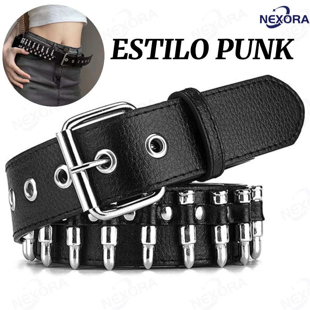 Nova Cinto de corrente com rebites estilo punk europeu e americano, estilo rock Cinto da moda em Oferta na Shopee