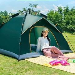 Barraca Portátil Impermeável para 4 Pessoas — 210×200×135cm, Ideal para Praia e Camping