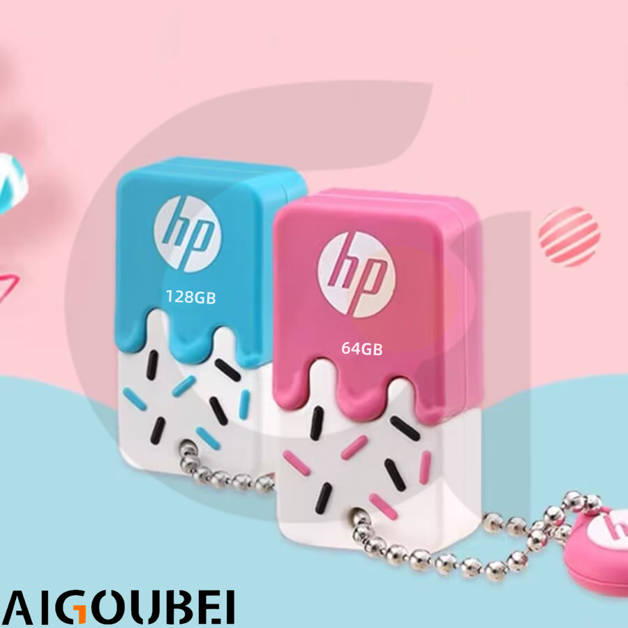 Silicone HP Sorvete flash drive Dados USB 2.0 Unidade De Alta Velocidade Armazenamento De 16GB 32GB 64GB 128GB Personali