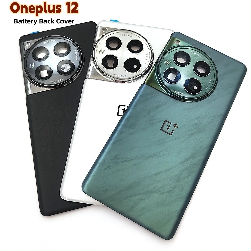Capa De Vidro Traseira Original Para Oneplus 12 5G , Substituição De Porta , Caixa De Bateria , One Plus 1 + 12 Com Lent em Oferta na Shopee