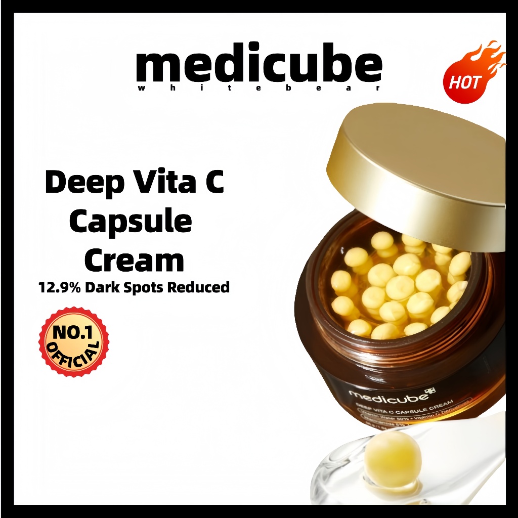 5.5 [medicube] Creme Cápsula Deep Vita C 55g | Iluminador Barreira De Pele Firmador Vitamina