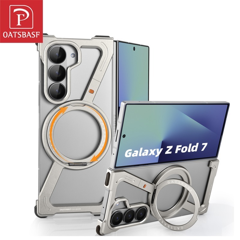 OATSBASF Z Capa De Telefone De Metal Com Suporte Para Samsung Galaxy Z Fold 8 Ul