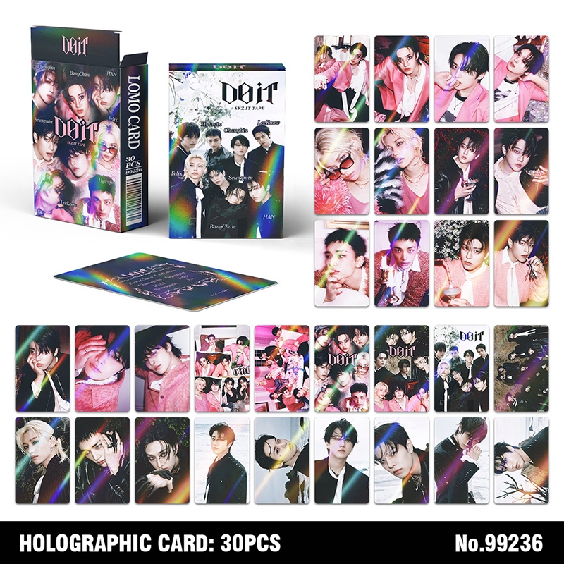 30 Pçs/Caixa Stray Kids Photocard HAN Hyunjin BangChan LeeKnow Changbin Felix Seungmin In Cartão Holográfico Kpop LOMO D em Oferta na Shopee