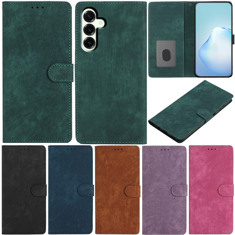 Caixa Retrô Para Samsung Galaxy A17 A26 A07 A06 A16 A56 M56 A36 A55 A35 A15 A25 A24 5G A05S A24 4G A05 Carteira De Luxo 