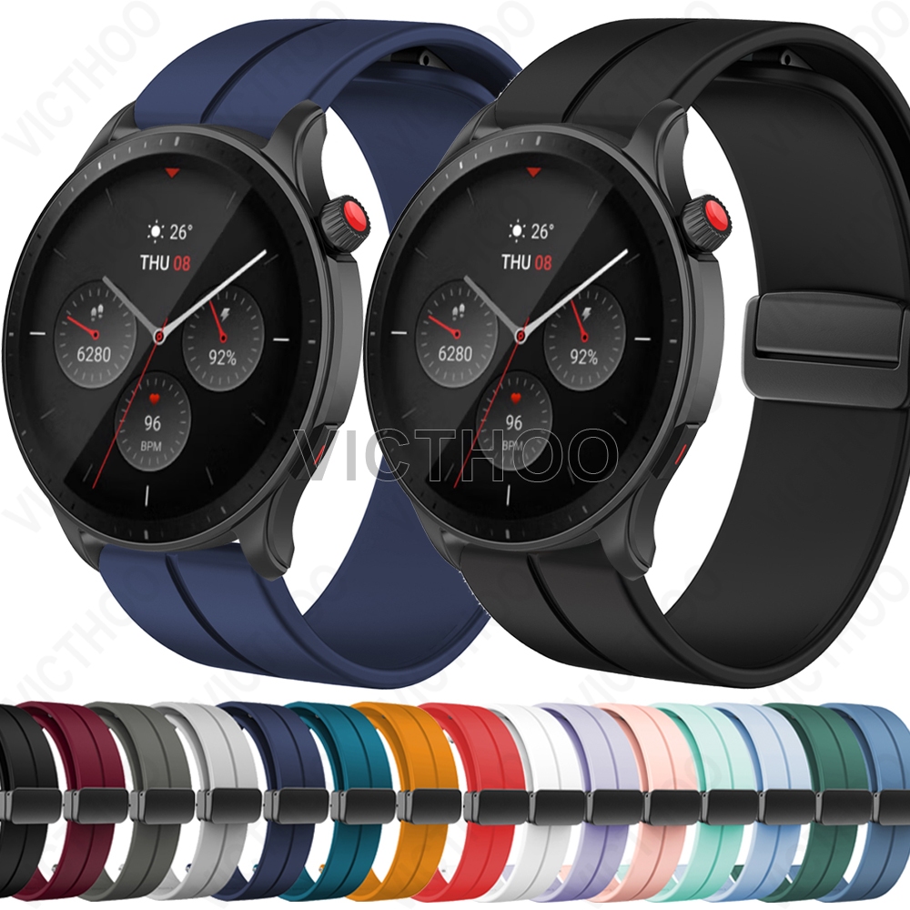 Silicone Pulseiras Acessórios para Huami Amazfit GTR 4 3 Pro 2 / Balance 2 / Cheetah Pro / GTR Mini / Active 2