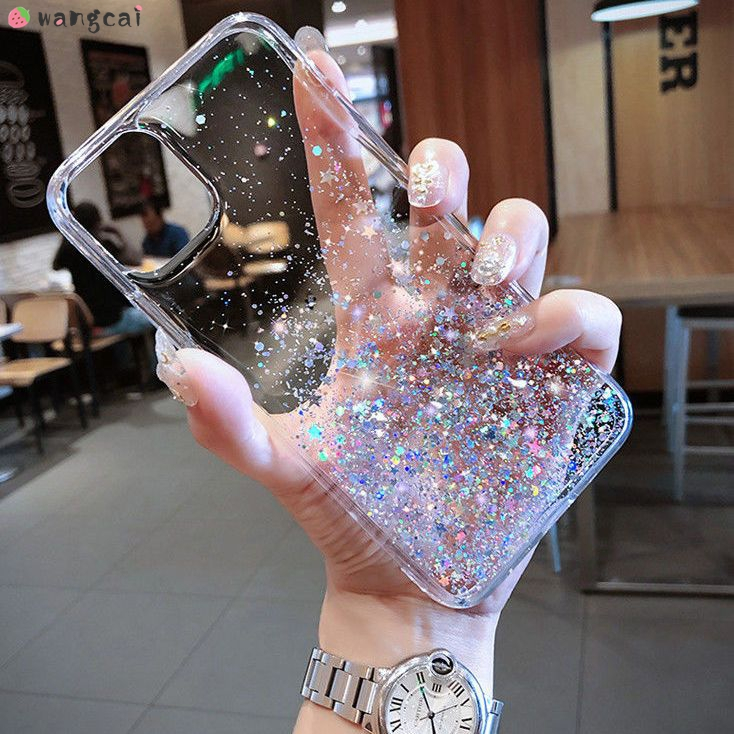 Para Samsung Galaxy A56 A55 A54 A52 A52s A51 4G A50 A50s A30s M02s F23 F02s Capa De Telefone Brilhante Brilho Luxo Trans em Oferta na Shopee