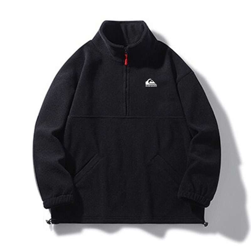 Capuz Masculino De Outono E Inverno Novo semi-zippered De Velo Manga Comprida Com Colarinho De Pé