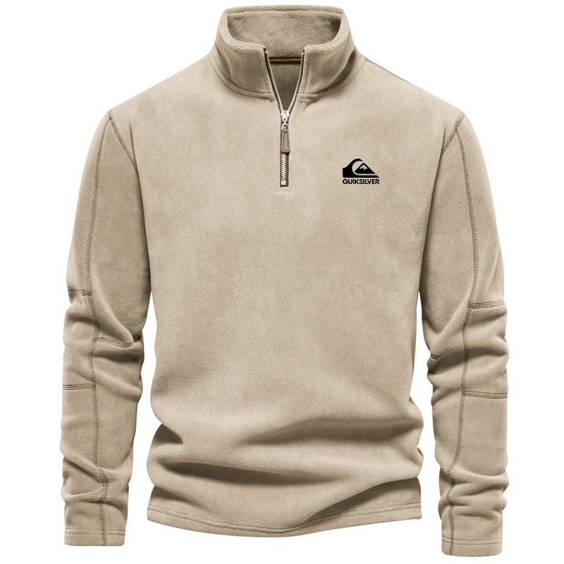 Inverno Nova Camisola Masculina Com Colarinho Meio Zíper De Manga Comprida Casaco Versátil Da Moda