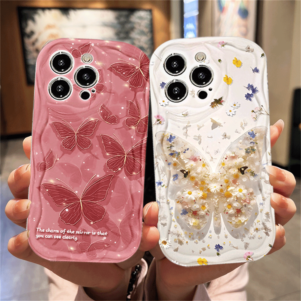 Capa Para MOTO G84 G54 G10 G14 G15 G22 G24 G34 G35 G53 G60 G75 EDGE 50 Ultra E13 E14 Colorido Crisântemo E Borboleta Cas