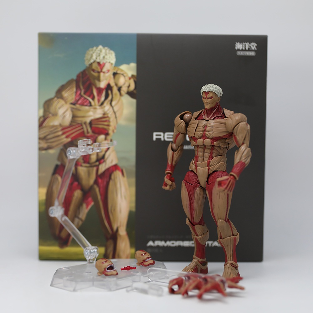 17cm Kaiyodo Blindado Titã Figuras Revoltech Incrível YAMAGUCHI Ataque Em Eren Jaeger Anime De Ação Ko Modelo Brinquedos