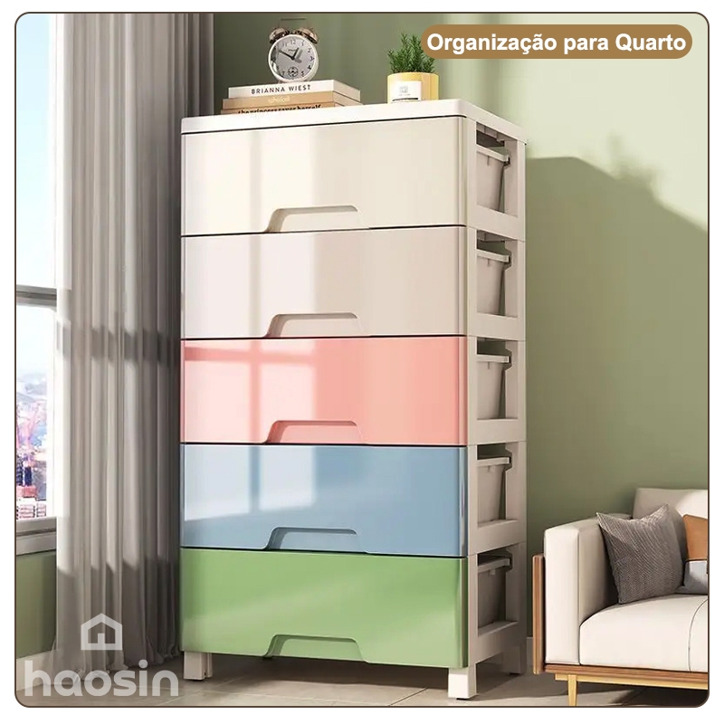 haosin Armário de Gavetas com Gavetas Deslizantes – Grande capacidade,Ideal para Roupas/Utensílios Domésticos