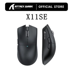 ATTACK SHARK X11SE Mouse Para Jogos Sem Fio Ultraleve Tri-Mode-2.4G/USB-C Com/BT PixArt PAW3311 Sensor De 22KDPI