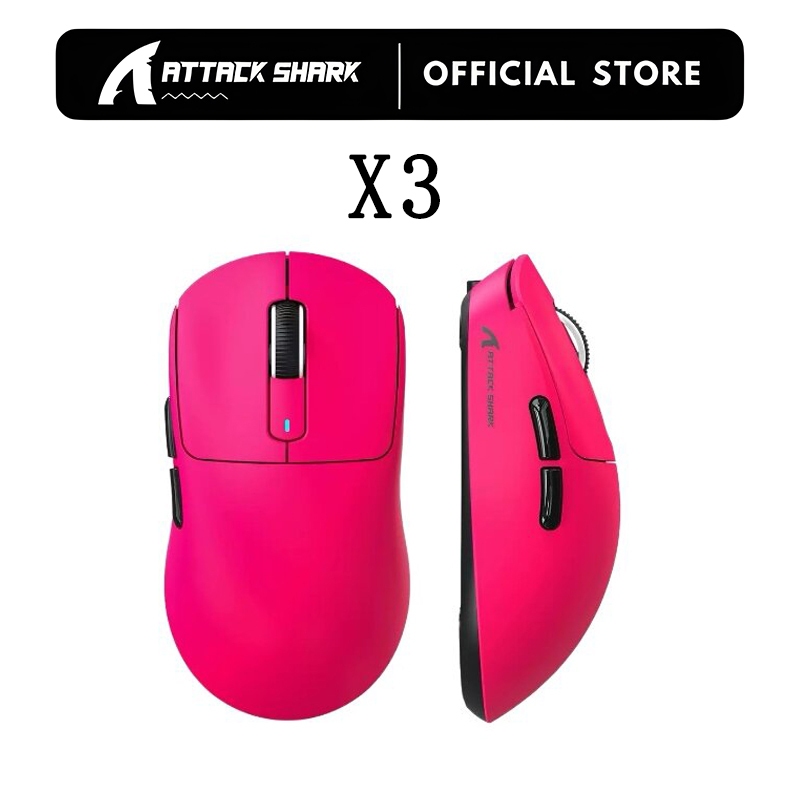 ATTACK SHARK X3 Wireless Gaming Mouse Ergonomic PAW3395 26K DPI 200h Battery Life Triple Modes Gaming Accessories for PC em Oferta na Shopee