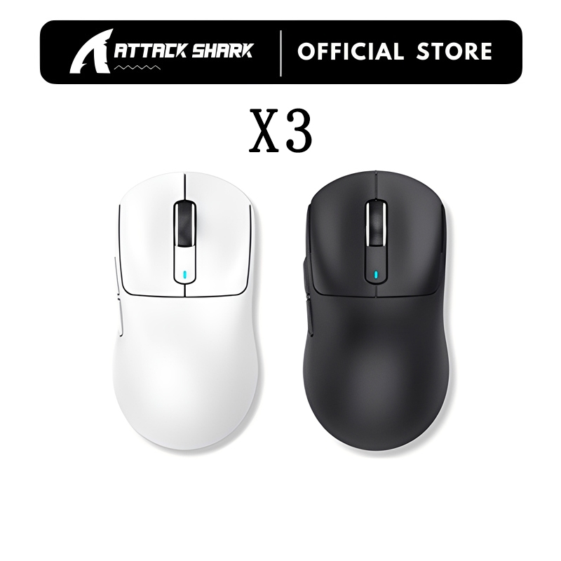 Mouse Bluetooth Attack Shark X3 PixArt PAW3395 Conexão Tripla Com Fio 8KHz/Sem 4KHz Macro Para Jogos em Oferta na Shopee