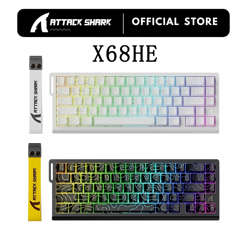 ATTACK SHARK X68HE Teclado Mecânico Magnético RGB 8K E-Sports De Eixo 0.01mm RT Precisão 128K em Oferta na Shopee