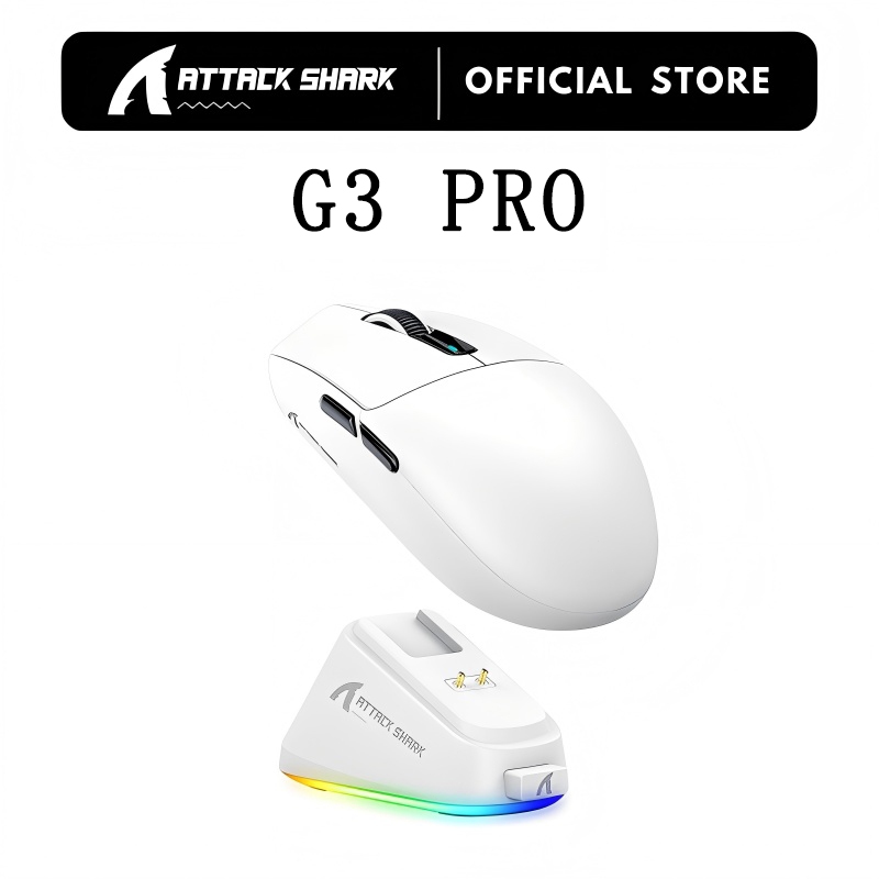 Mouse Para Jogos Sem Fio ATTACK SHARK G3 Pro Tri-Modo PAW3311 25000DPI PAW3311 Sensor em Oferta na Shopee