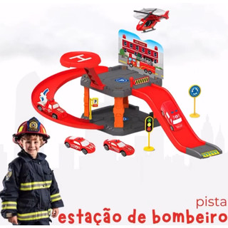 25 Peças Brinquedo de Bombeiros | Carro de Bombeiro e Acessórios | Kit Educativo Infantil
