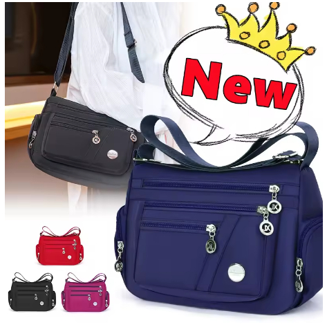 Bolsa Transversal Feminina à Prova d'Água de Nylon Bolsa de Ombro de Boa Qualidade Compacta
