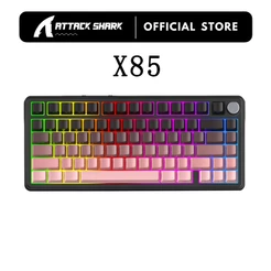 Teclado Mecânico Sem Fio ATTACK SHARK X85 TKL 82 Teclas Bluetooth 5.0/2.4 Ghz/USB-C Personalizado Trocável A Quente