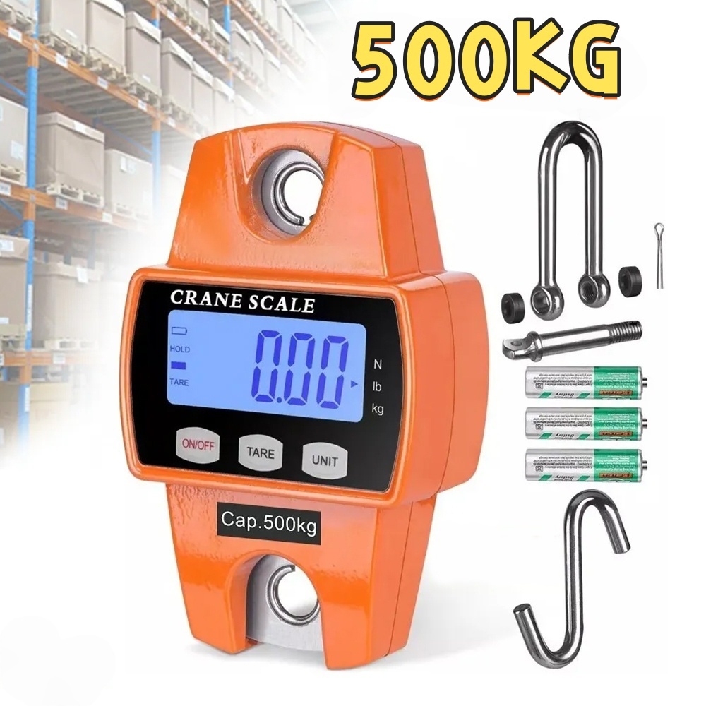 Balança Digital de guindaste Industrial portátil de 500 kg com tela LCD.