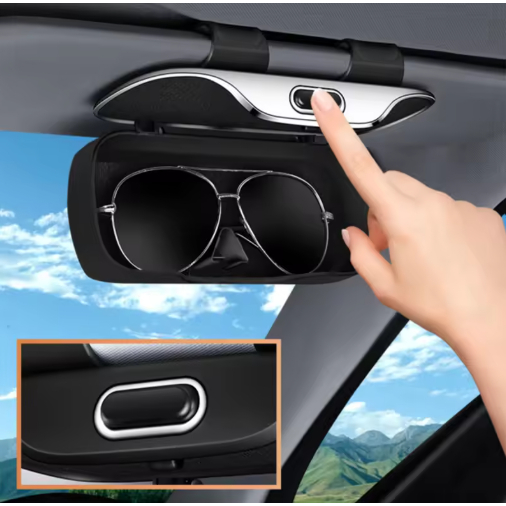 Viseira de sol do carro óculos caixa de armazenamento no carro portátil óculos de sol caso novo Cross-Border Universal ó