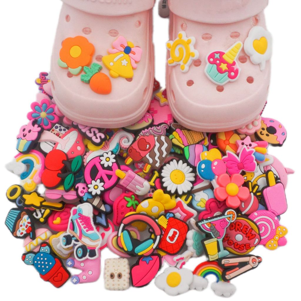 100pcs Conjunto Decoração Sapato Fivela Dos Desenhos Animados Fivela De Sapatos De Bricolage Acessórios Pino