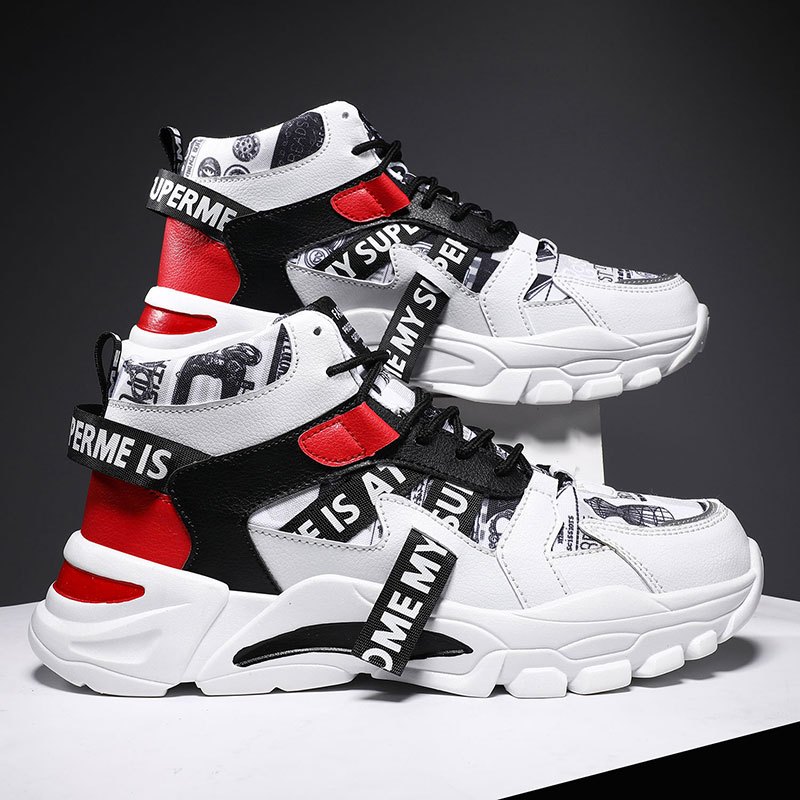 Homens tênis masculinos de alta qualidade personalidade de rua Popular moda resistente ao desgaste em Oferta na Shopee
