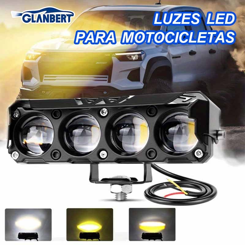 Mini Luzes LED Para Motocicleta , Barra De Luz Carro , Branco , Amarelo , Lâmpada De Alto Brilho Elétrica , Barco em Oferta na Shopee