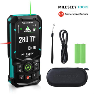 Mileseey S50 Medição De Distância A Laser Verde Medida De 400 Pés , P2P , Alinhamento Lateral Do , Recarregável , Tela R em Oferta na Shopee