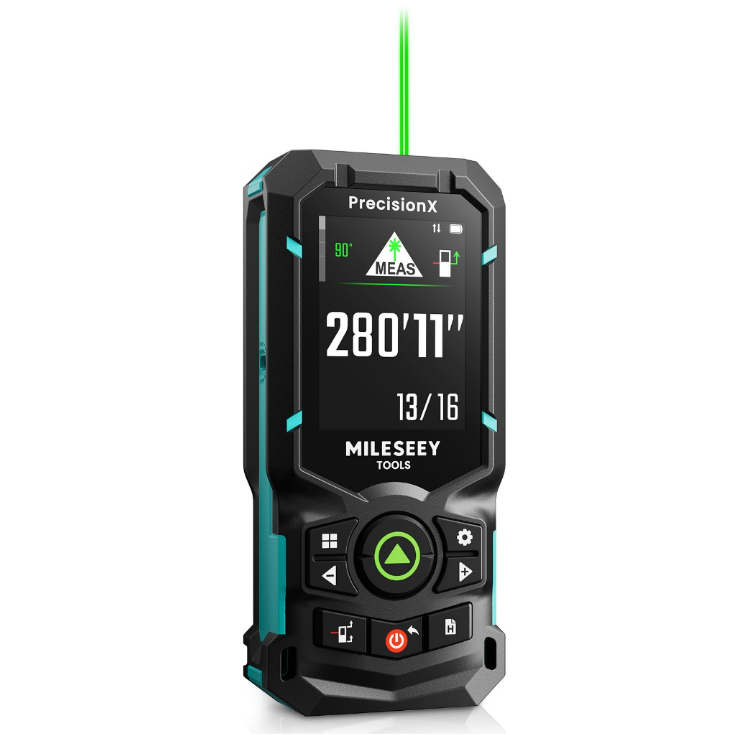 Mileseey S50 Medição De Distância A Laser Verde Medida De 400 Pés , P2P , Alinhamento Lateral Do , Recarregável , Tela R