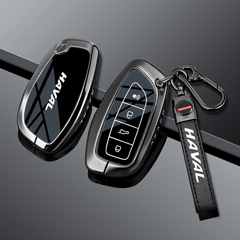 Liga De Zinco Caso Chave Do Carro Capa Escudo Fob Para Haval H6 H7 H4 H9 F5 F7 H2S F7X Keyless Chaveiro Acessórios