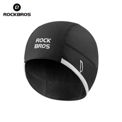 ROCKBROS Chapéu De Ciclismo À Prova De Vento Quente Macio Velo Boné 54-61CM Com Furos Para Óculos Outono Inverno Esqui C