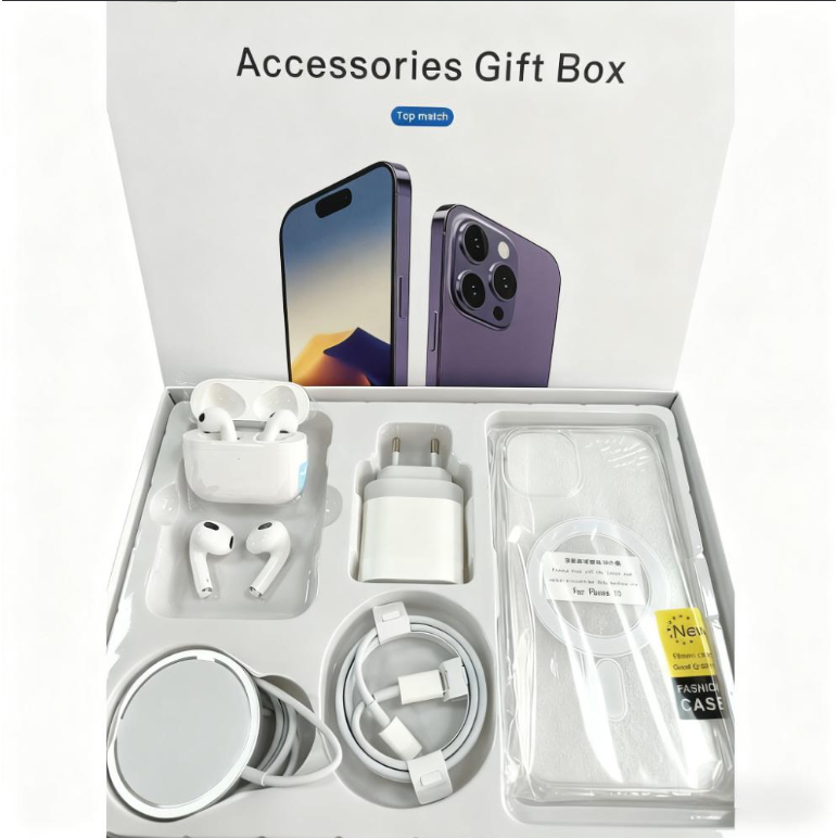 Conjunto IPhone 5: Conjunto de cinco peças, acessórios MagSafe/capa de telefone/