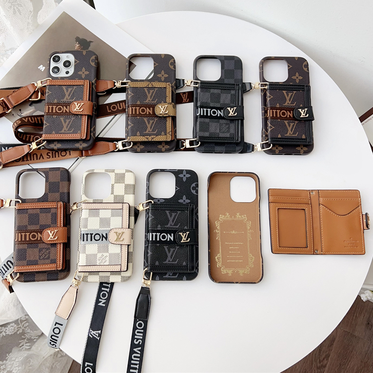 Marca De Moda Cordão Caixa De Cartão Capa De Couro De Luxo Para iPhone 17 16 15 14 13 12 11 Pro Max Plus em Oferta na Shopee