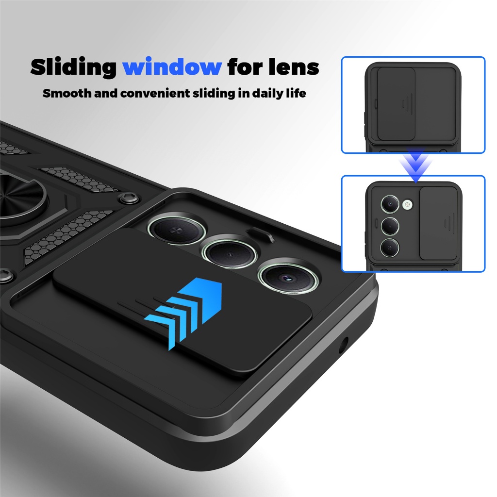Para Redmi 15 Armadura À Prova De Choque Capa Dura Com Proteger A Função Da Câmera E Suporte Magnético De Anel De Montag