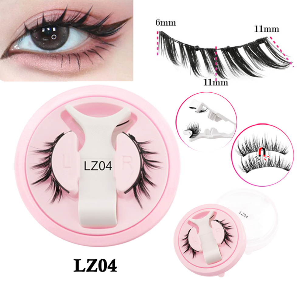 4 Pares (1 Par) De Cílios Postiços Magnéticos Reutilizáveis Com Clipe 3D-À Prova D'água-Cortador em Oferta na Shopee