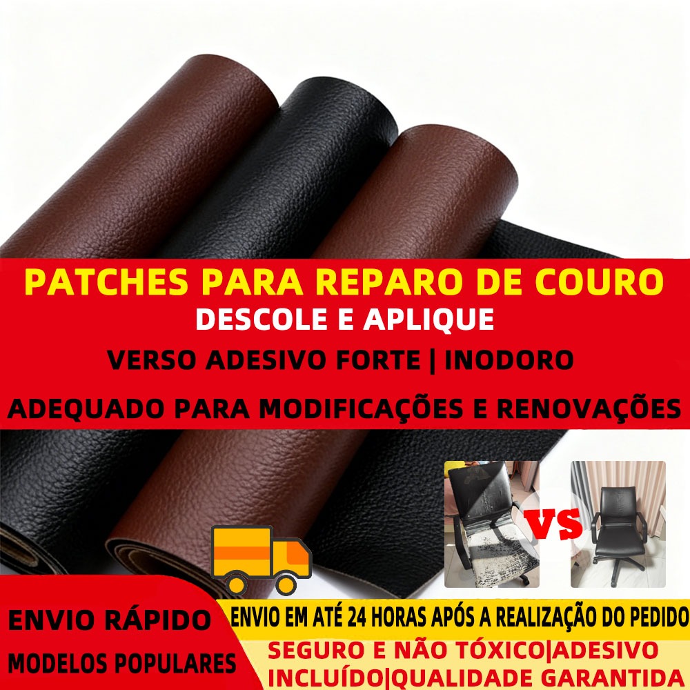 Remendo De Reparo De Couro Recomendado Pelo Cliente Real Preto Marrom Escuro Creme Branco Durabilidade De Longa Duração 