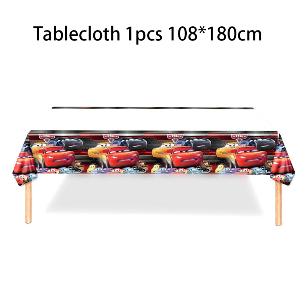 Detalhes do Toalha De Mesa Para Festa De Carros , Decorações Aniversário Infantil , Relâmpago Vermelho , McQueen , Capa De Plástico