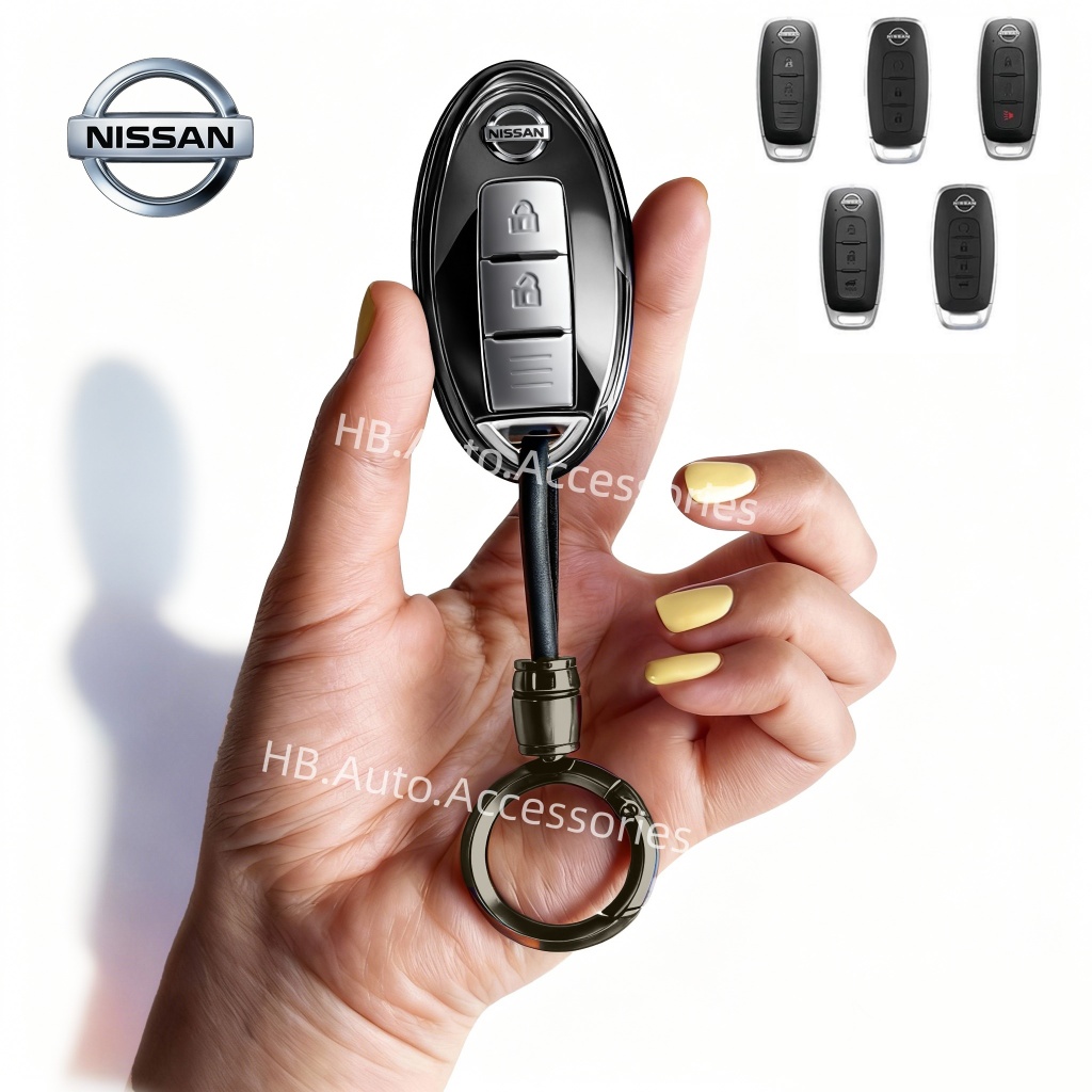Capa Para Chave Nissan Chaveiro ALMERA LEAF 370Z GTR LIVINA KICKS E-POWER TERRA PATROL NAVARAL frontier URVAN De metal D