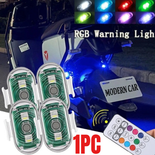 1 Conjunto De Luz De Advertência De Condução De Motocicleta-Lâmpada De Sinalização Traseira De Carro-Piscante LED Contro em Oferta na Shopee