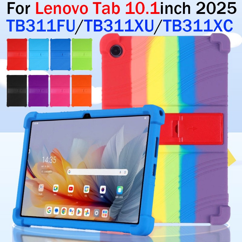 Para Lenovo Tab 10.1'' 2025 TB311FU TB311XU TB311XC Silicone Líquido Macio À Prova De Choque Capa Tablet Suporte Capa em Oferta na Shopee