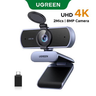 Webcam UGREEN 4K Para PC Ultra HD 1080P 60FPS Câmera Web Com Microfone , Capa De Privacidade , 70 °