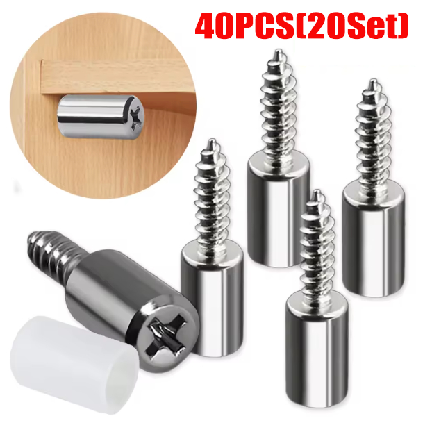Kit 40 Suporte Pino P/ Prateleiras Parafuso + Capa Protetora