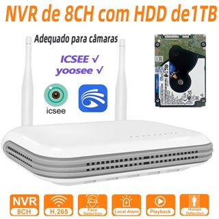 Mini NVR WiFi 8CH 3MP 4CH 5MP H . 265 Gravador De Vídeo Em Rede Sem Fio Detecção Facial Email Alart XMEYE/iCSee/yoosee em Oferta na Shopee