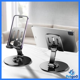 Suporte Alumínio de Mesa Base Rotatória Ajustável 360º Para Smartphones e Tablets
