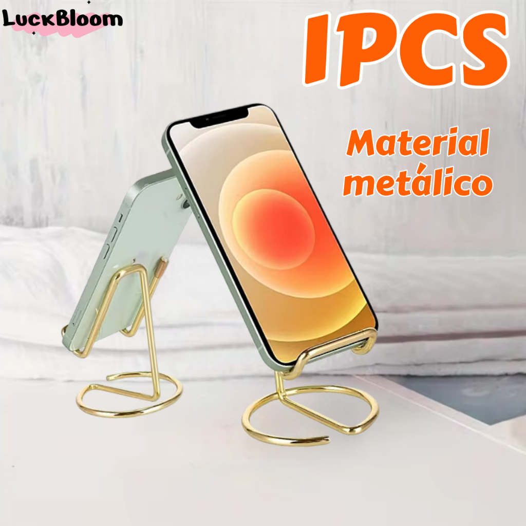 Suporte dourado para celular, estrutura de suporte para mesa, Tablet pequeno, ipad, Universal em Oferta na Shopee
