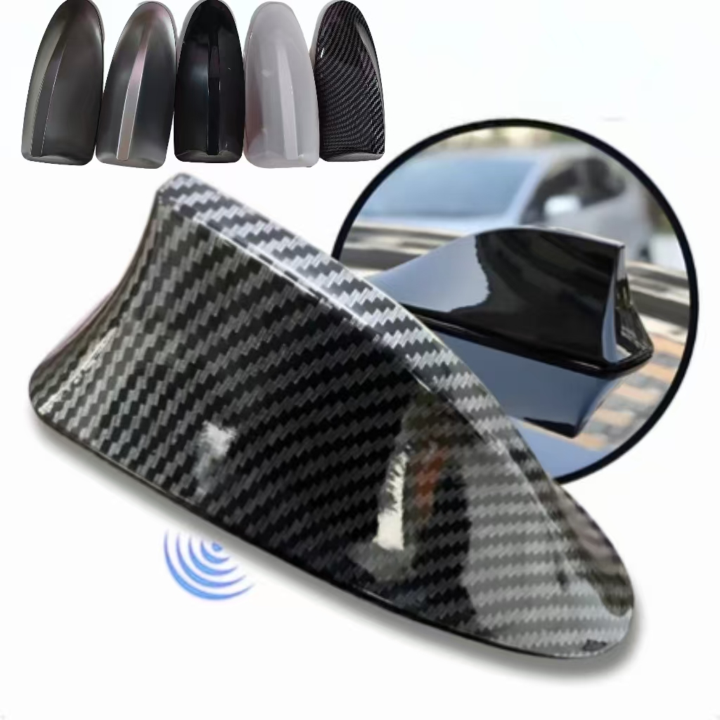 Antena de carro tipo barbatana de tubarão receptor funcional esportivo Universal antena de teto de sinal AM FM