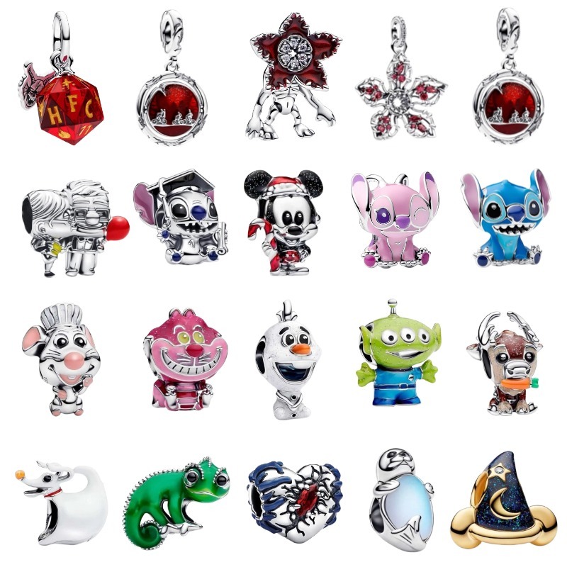 Charme monstro atividade flor 925 prata pingente contas Original pulseira feminina DIY jóias presente