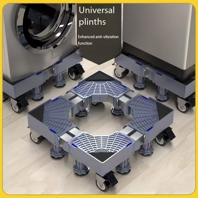 Suporte Base Universal para Geladeira e Máquina de Lavar Lava-Seca 4 Pés Rodas, Envio Imediato