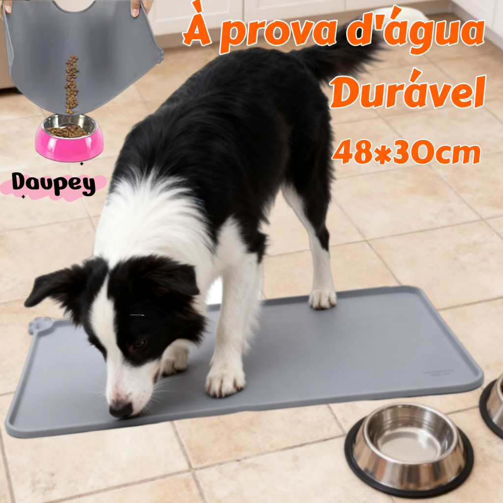 Tapete Silicone Para Cachorro Gato Tigela Antiaderente Pet Comedouro e Bebedouro Comida Impermeável em Oferta na Shopee